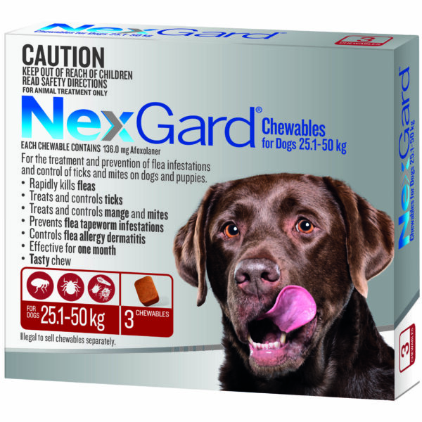 Nexgard Dog 25.1-50kg Brown