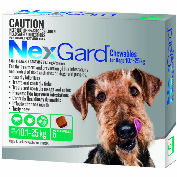 Nexgard Dog 10.1-25kg Green
